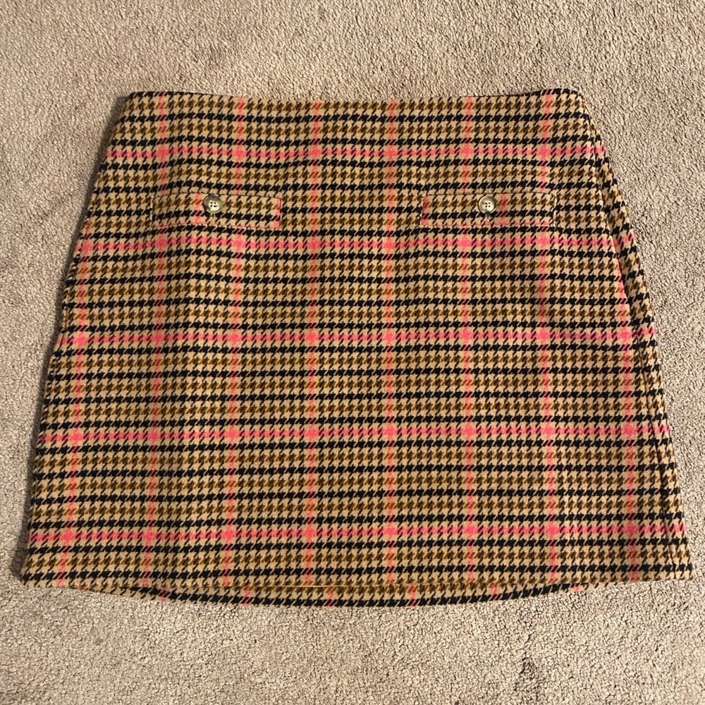 Loft plaid pocket skirt